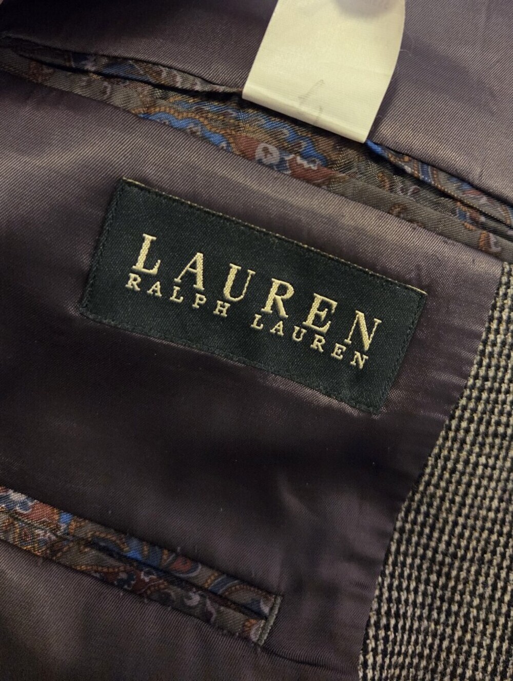 Lauren Ralph Lauren Mens 46 R Wool Sport Coat Blazer Jacket Elbow Patch 2 Button - Picture 2 of 11